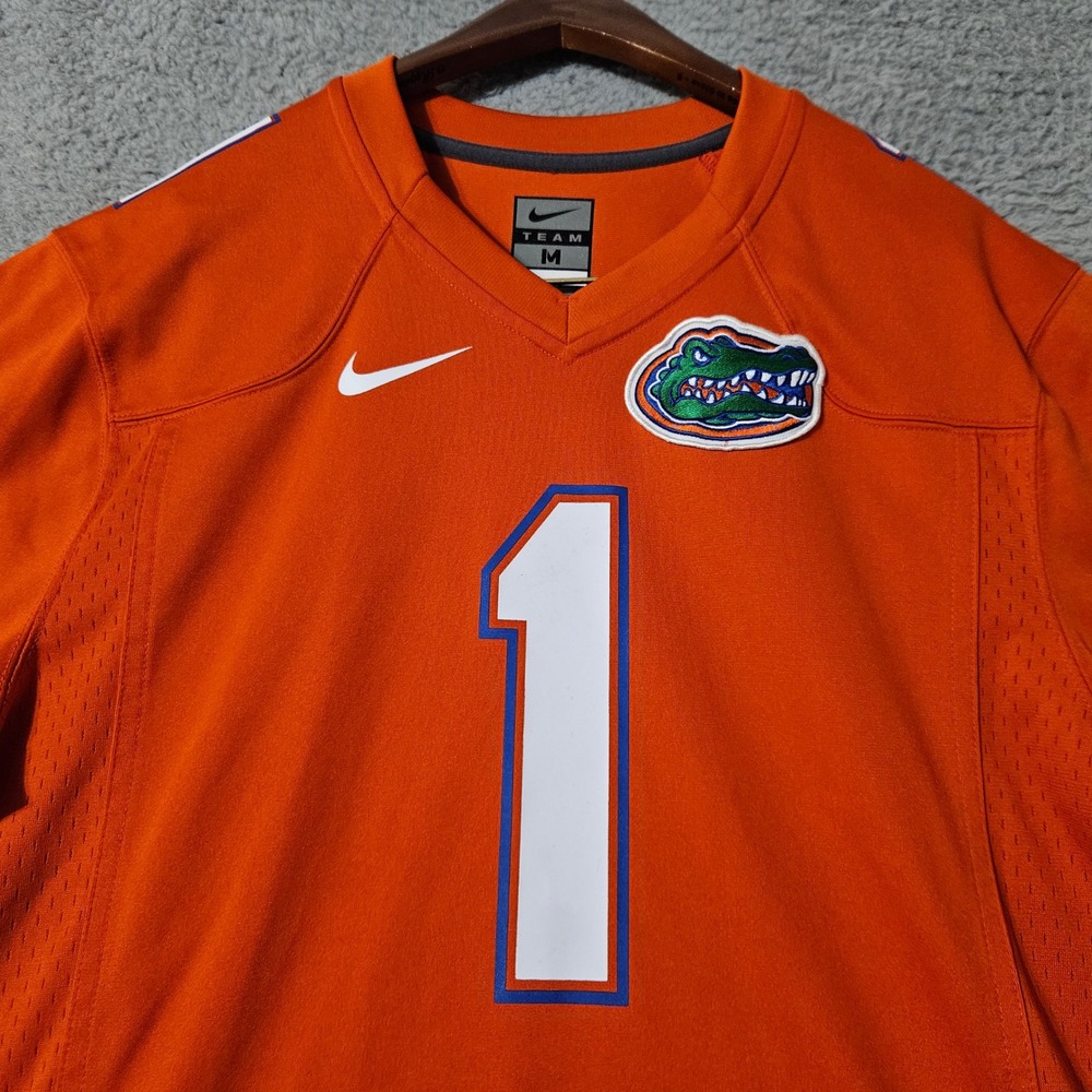 Florida Gators #1 Nike Team Orange Football Jersey Stitched Men's Size Medium